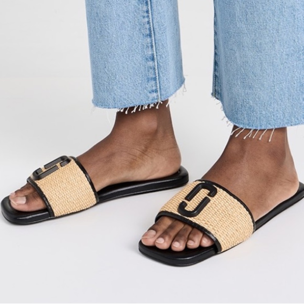 Marc Jacobs The J Marc Woven Raffia Sandals EU 40 US 10